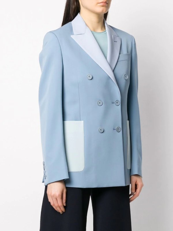 panelled double-breasted blazer