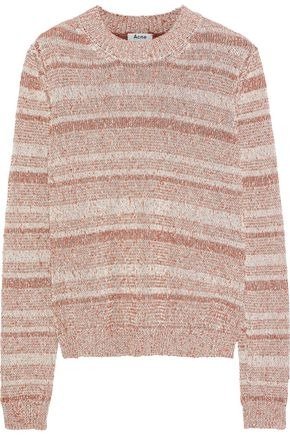 Getik striped marled cotton-blend sweater