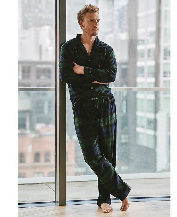 Men's Plaid Flannel Pajama Top