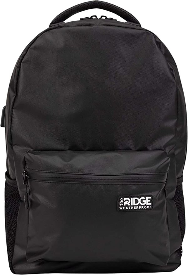 Ridge The Classic Backpack – Weatherproof | Travel Backpack | Lightweight and Waterproof | Black