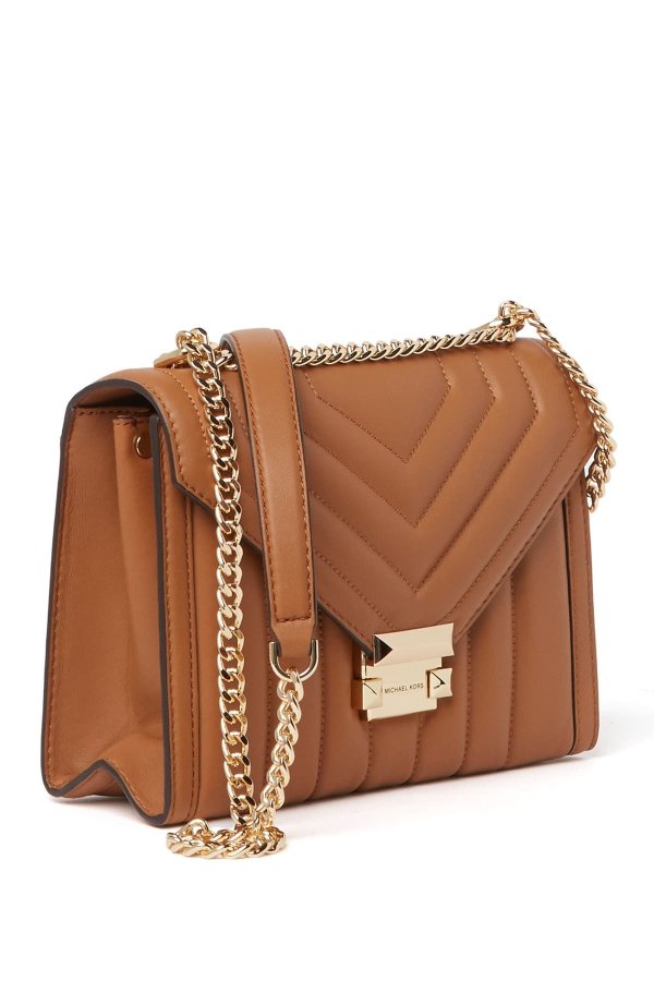 Whitney Chevron Leather Shoulder Bag