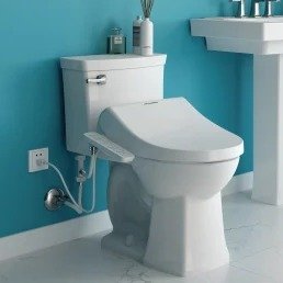 8013A80GPC-020 White Advanced Clean 1.0 SpaLet™ Elongated Heated Bidet Seat with Side Panel Controls and Slow Close Hinges