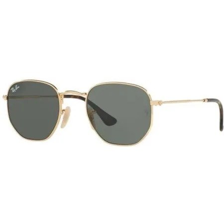 Gold Hexagonal Metal Green Men's Sunglasses RB3548N00148