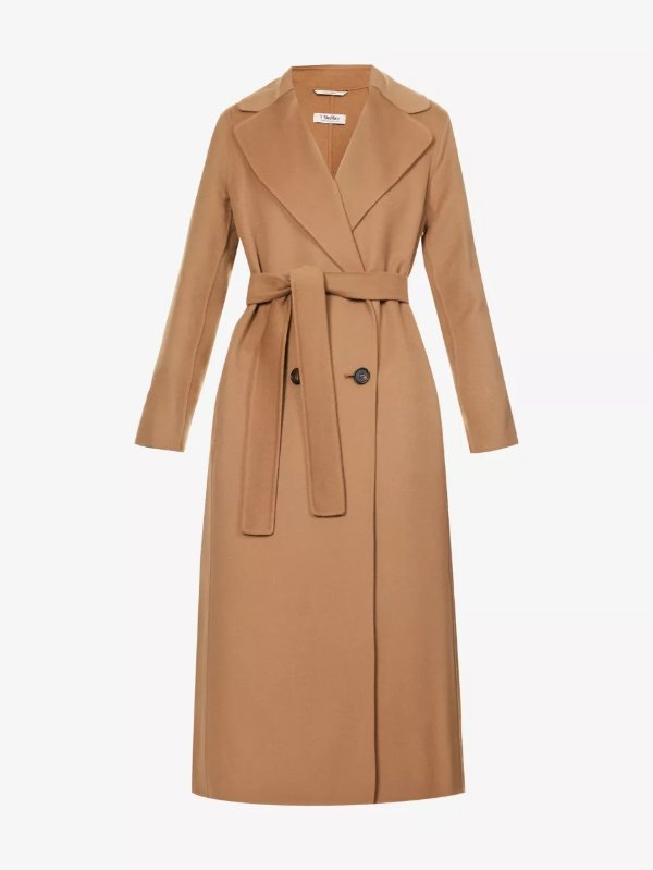 Paride double-breasted regular-fit wool coat