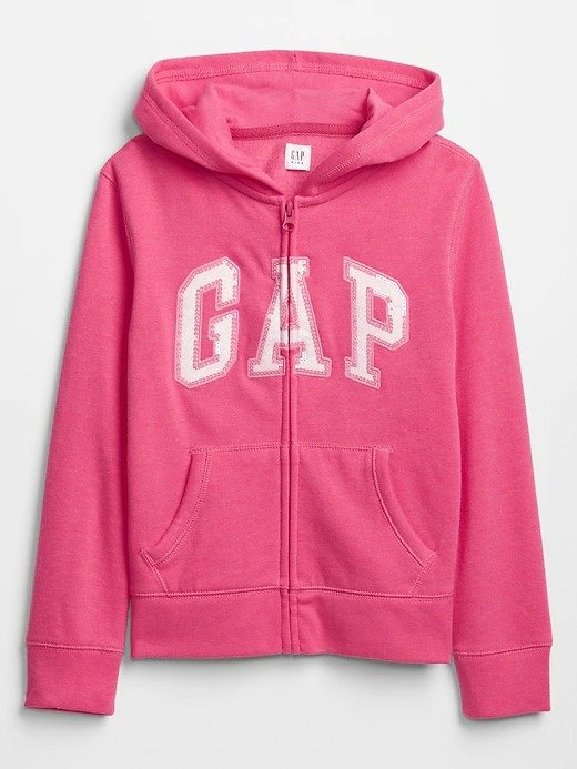 Kids Gap Logo Zip Hoodie In Fleece