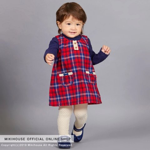 MIKI HOUSEPlaid Jumper Dress