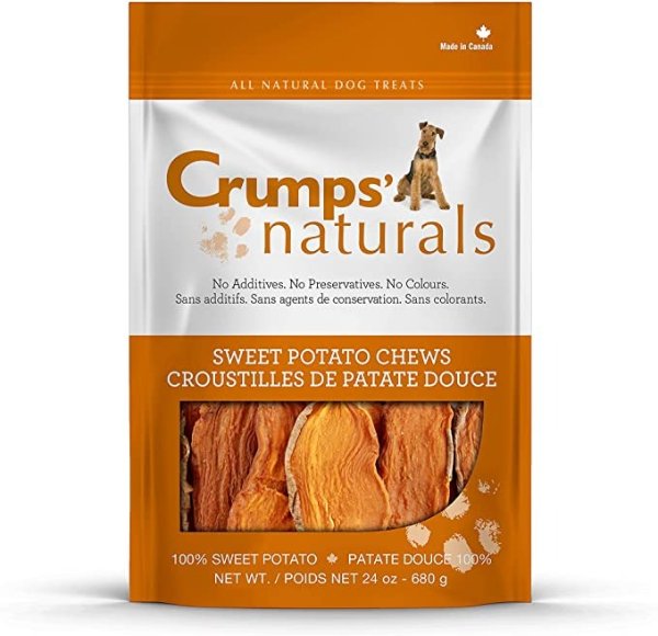 Crumps' Naturals Sweet Potato Chews For Pets, 24-Ounce
