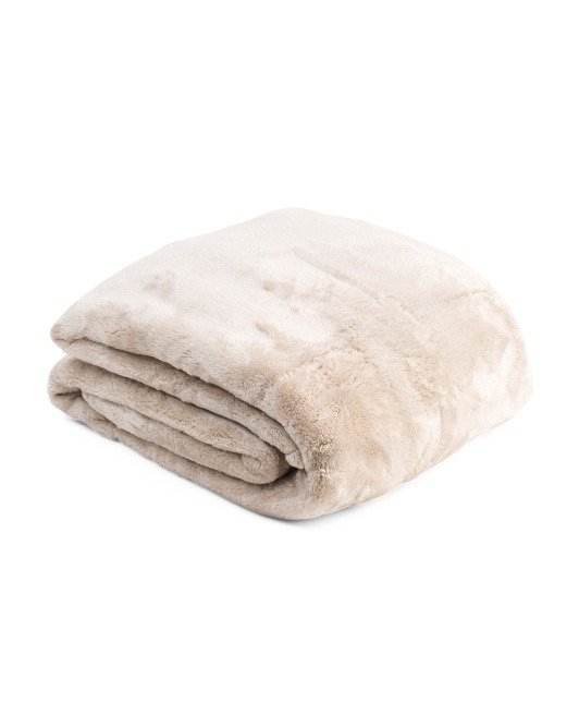 Oversized Velvetloft Solid Plush Blanket