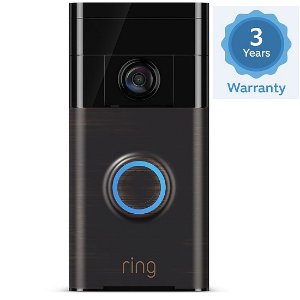 Ring Video Doorbell Two-Way Audio, HD Surveillance 3 Year Warranty