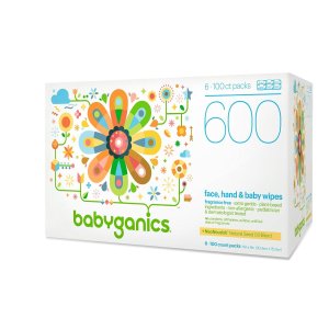 Babyganics Face, Hand & Baby Wipes, Fragrance Free, 600 Count, Prime members only