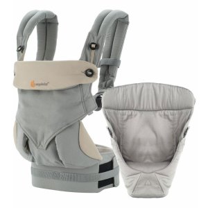 折扣升级：Ergobaby 360 四式婴儿背带+婴儿垫套装 灰色