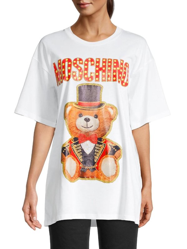 Circus Bear Graphic Oversized T-Shirt