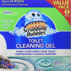 闪购：Scrubbing Bubbles 马桶芳香清洁凝胶  1个工具棒带12个清洁头