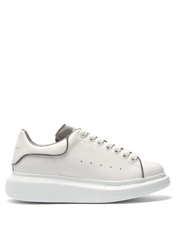 Raised-sole reflective low-top leather trainers | Alexander McQueen | MATCHESFASHION.COM US