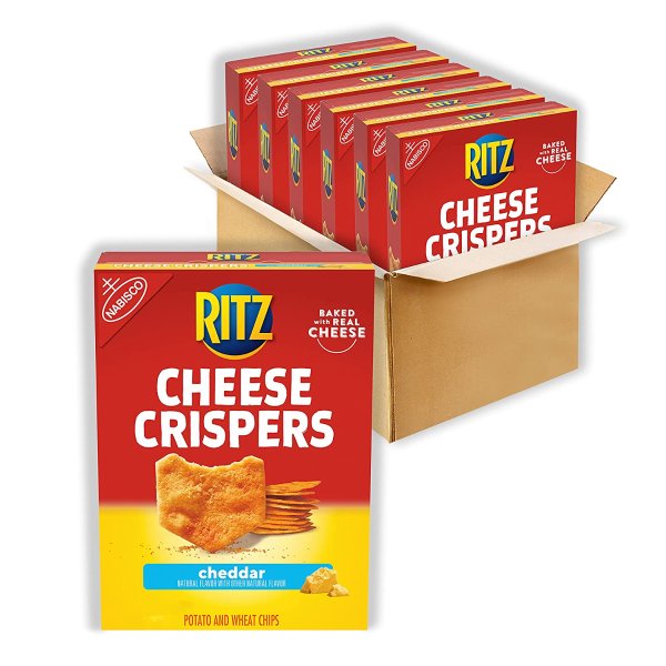 Crispers Cheddar Chips, Cheese, 6 Count (Pack of 1)
