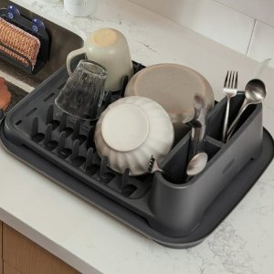Rubbermaid Antimicrobial Dish Drying Rack with Drainboard