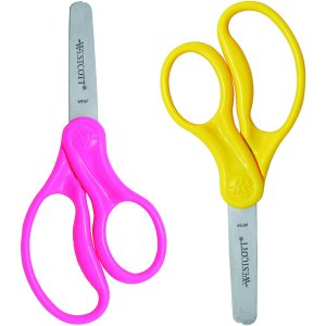 Westcott Kids Value Scissors, Pointed, 5-Inch, Color Varies, 2-Pack