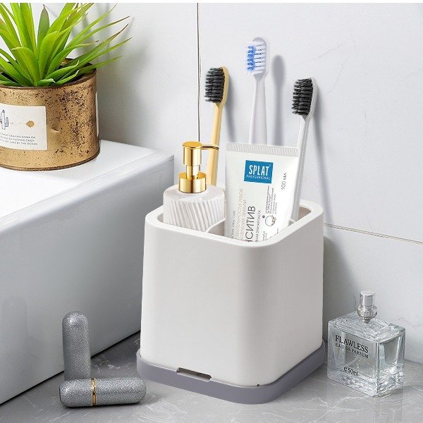 DoubleCare White Toothbrush Organizers