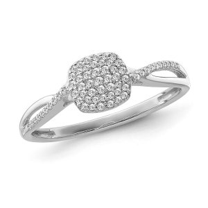 Today Only: 1/6 Carat Diamond Cluster Ring in Sterling Silver