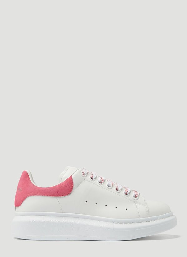 Oversized Velour Counter Sneakers in Pink