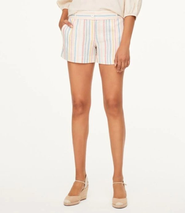 Striped Shorts with 4 Inch Inseam