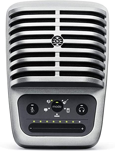 Shure MV51 Digital Large-Diaphragm Condenser Microphone with USB, Lightning and USB-C Cables - 5 DSP Preset Modes (Speech, Singing, Flat, Acoustic Instrument, Loud)
