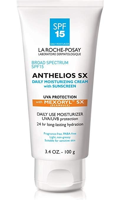Anthelios SX Daily Face Moisturizer Cream with Sunscreen Broad Spectrum SPF 15, Oxybenzone Free Moistruzier with Mexoryl, 3.4 Fl. oz
