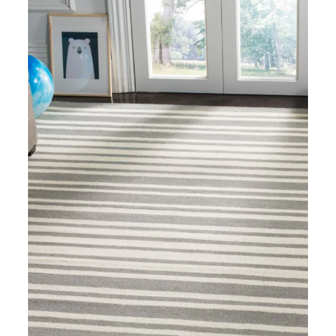 条形码图案纯羊毛地垫，尺寸：36"W x 60"L