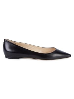 Leather Point-Toe Flats