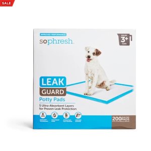 So Phresh Large Leak Guard Quilted Potty Pads 600 + 2 Wellness Dog Food