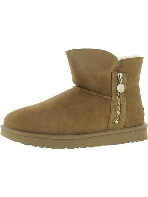 bailey zip mini womens suede ankle boots