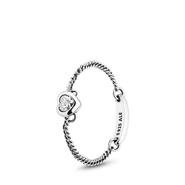 Spirited Heart Ring, Clear CZ|PANDORA Jewelry US
