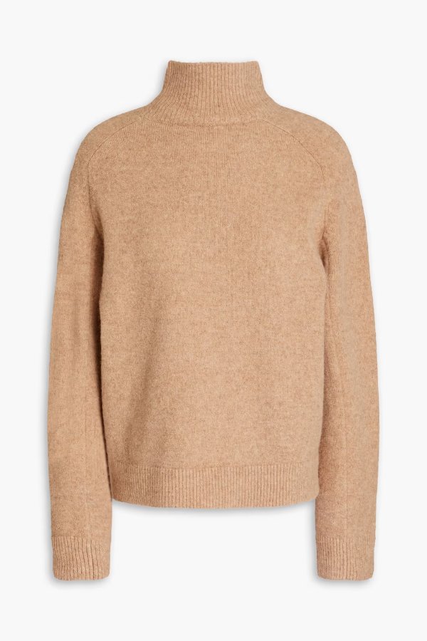 Melange knitted turtleneck sweater