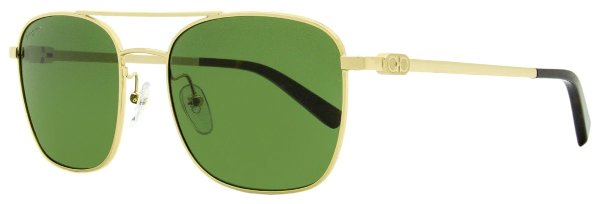 Salvatore Ferragamo Men's Rectangular Sunglasses SF158S 717 Gold 53mm