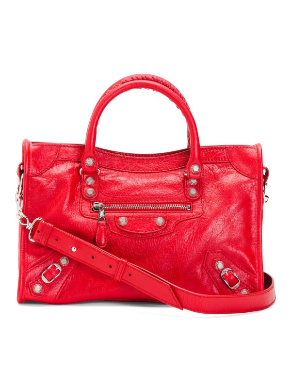 Made In Italy Leather City Satchel