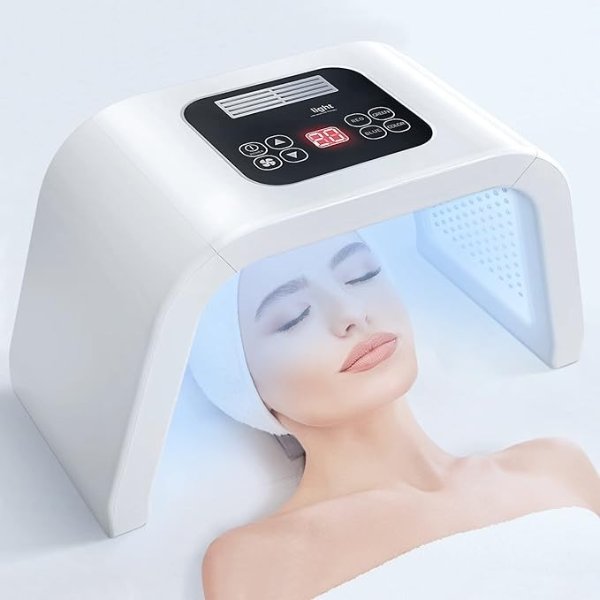 Led-Light-Therapy, Red Light Therapy for Face 7 in 1 Colors LED Facial Skin Care Tool Facial Neck Body Hand Skincare Mask