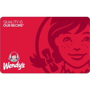 $55 Wendy's Physical Gift Card For Only $50