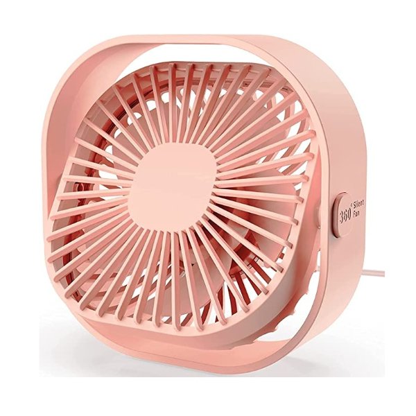 MISSUE USB Desk Fan, Small Personal Table Fan with 3 Speeds, Mini Portable USB Powered Cooling Fan for Home, Office, Indoor and Outdoor