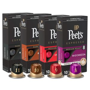 史低价：Peet's Nespresso 浓缩胶囊咖啡4口味综合装 40颗