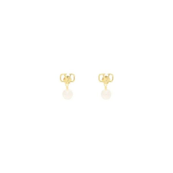 vlogo signature earrings with pearl