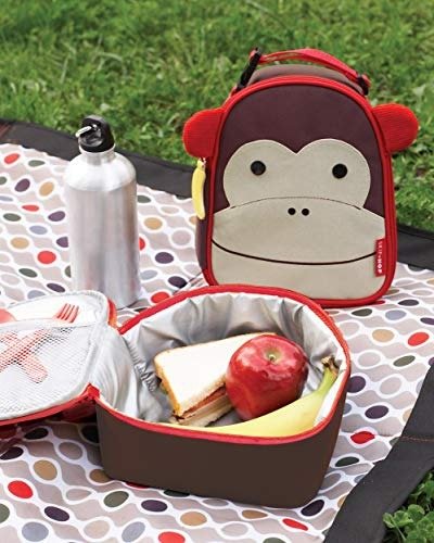Zoo Kids Insulated Lunch Box, Marshall Monkey, Brown