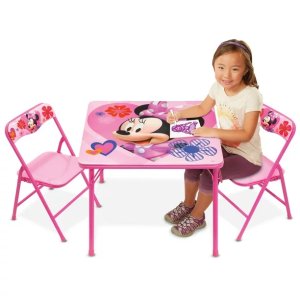 儿童可擦写折叠桌椅套装，带安全锁 小猪佩奇等多主题选