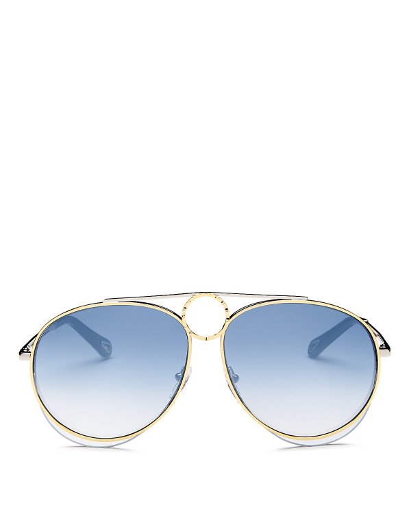 Women's Romie Mirrored Aviator Sunglasses, 61mm