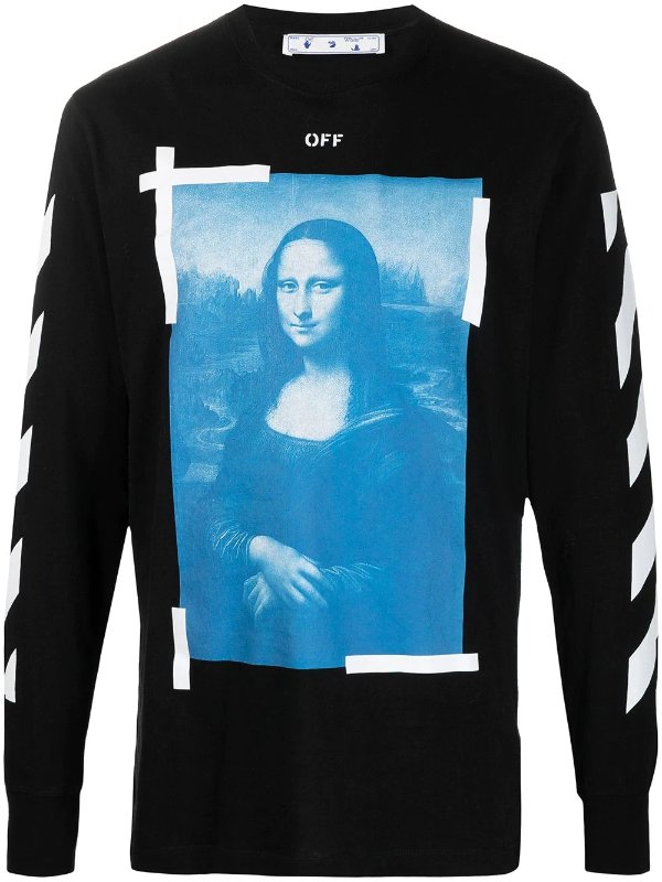 Mona Lisa graphic-print long-sleeve T-shirt
