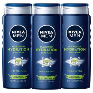 NIVEA MEN Maximum Hydration Body Wash 3 Pack