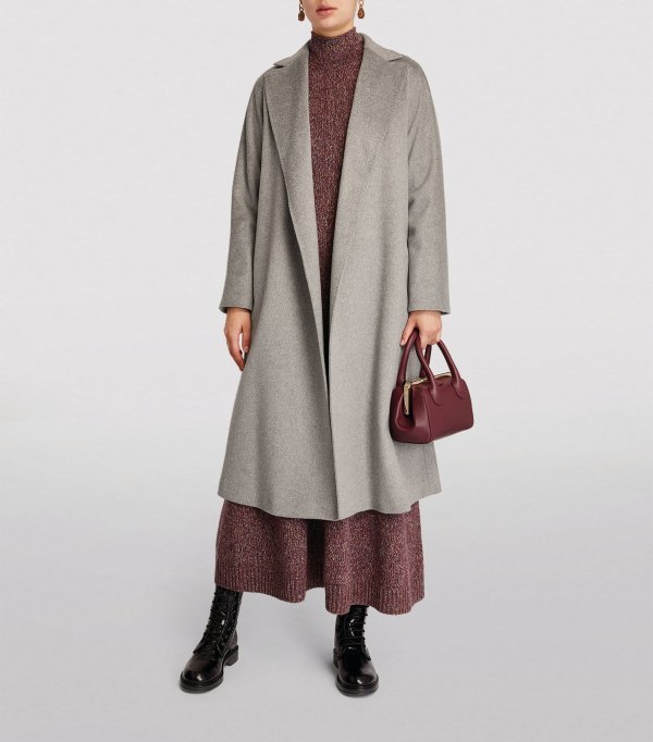 Sale | Max Mara Cashmere-Blend Belted Coat | Harrods US