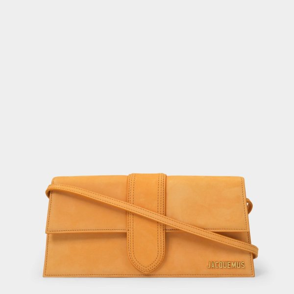 Le Bambino Long Bag in Orange Leather