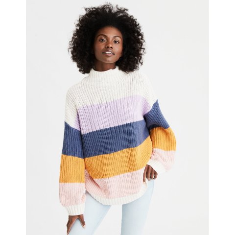 ae oversized softest crew neck sweater