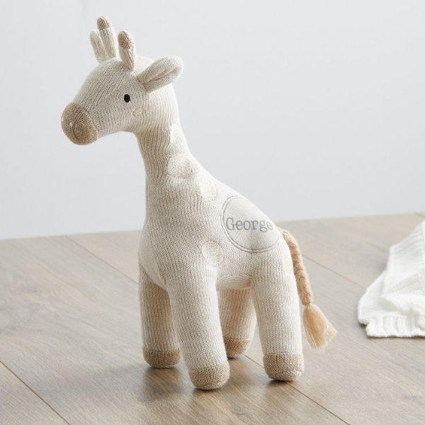 Personalized Knitted Giraffe Stuffed Animal