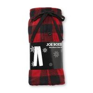 Joe Boxer男士轻柔绵软黑红格子睡裤